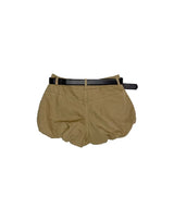 poning balloon fit shirring cotton short pants ( belt set )