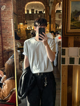[Premium] クールUネックショートスリーブTシャツ