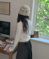 ドットウェーブタートルネックTシャツ
