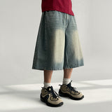Draw Side Pintuck Washing Denim Bermuda Pants (5 colors)