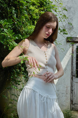 Nuts sleeveless knit_beige 
