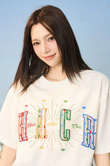 レインボースターエンブロイダードTシャツ
