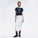 SunFlower Crop Ringer T-Shirt_Navy