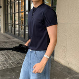 [1+1] LMN ファーストマッスルフィットアイスブントヘンリーネック半袖Tシャツ (10 colors)