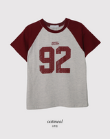 スポーティーラグランカラー半袖Tシャツ (4color)