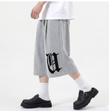 バルーンカーブドスウェットバミューダパンツ グレーゴシック