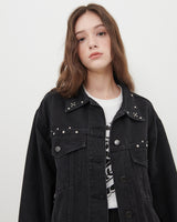 【MADE】スタッドデニムジャケット [BLACK]