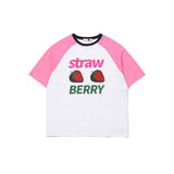 ストロベリーオーバーフィットラグランTシャツ