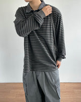 ウォッシュストライプピキュTシャツ