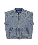 Denim Zip Vest