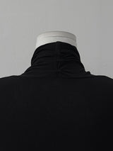 loose V-wrap shirring T (2color)