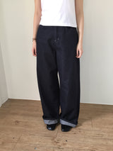 Stitched wide engine denim (2color)