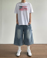 Flat 7-Part Denim Pants