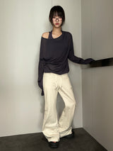 Fold West Cotton Semi-Cargo Bootcut Pants 4color