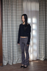 two tuk stripe pants_brown
