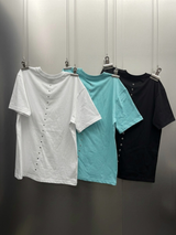 バックアイレットTシャツ