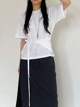 Wrap Raglan Short Sleeve T-shirt
