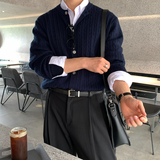 オールデイラウンドネックニットカーディガン