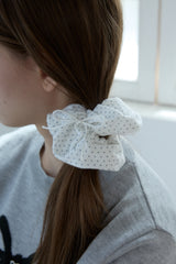JOLLY DOT LACE SCRUNCHIE