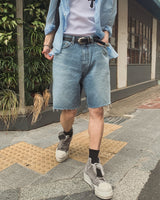 ブリーズ カットオフ デニム バミューダ パンツ