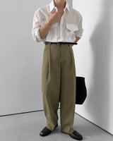 Leico Cotton One-Tuck Pants (4 Colors)