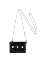 NO.629 [SILVER] スパイキーレザーカードウォレットクロスネックレス