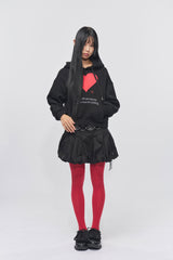 バルーンフィットコットンミニスカート Black