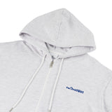 Back print logo zip hoodie