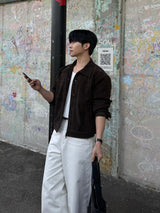 Mer crop suede jacket