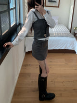 Tailor Mono Button Bustier Back Slit Top