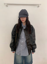 Bultub Crop Leather Jacket