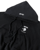 POLO CROP HOODIE_BLACK