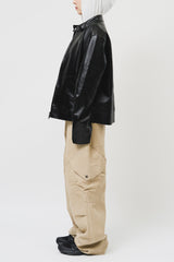 Incision Leather Jacket