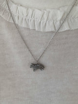 Spiral mini horse necklace
