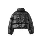 【即日発送】WOMAN Glossy Short Eco Down Jacket [BLACK] 
