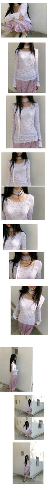 floral scarf tee