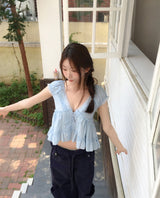 haiti tiered frill v lace bl