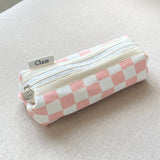Clam ラウンドペンケース _ チェッカーボードピンク
