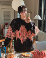 Noise Mohair Jacquard Over Knit