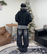 Rat Fur Hooded Bomber Jacket