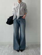 238 Back Pocket Semi-Bootcut Denim Pants