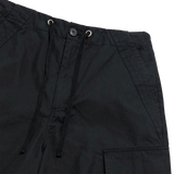 25SS HEM LINE STRING CARGO SHORT PANTS BLACK