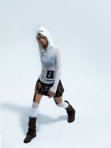 Emoha Punk Elegant Sexy Gilded Leather Skirt