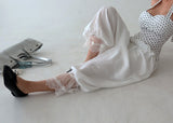 Lace Capri Balloon Wide Pants