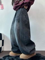 ビビッドバルーンデニムロングパンツ 💙🖤2COLOR