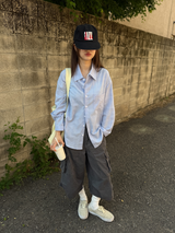 チェック クロップシャツ