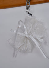 French Ribbon Key Ring_White