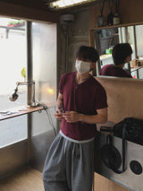Knitted Layered V-Neck Short Sleeve T-Shirt 4C