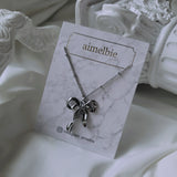 [I-DLE Minnie Necklace] Ballet Ribbon Necklace (Stainless Steel)