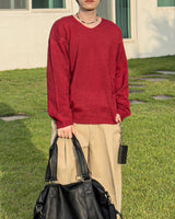 Washable Basic V-neck Knit